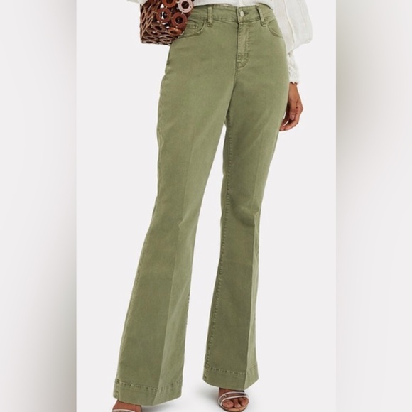L'AGENCE Denim - L’AGENCE The Affair High Rise Flare Bell Bottom Green Jeans